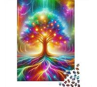 Arbre de Vie Puzzle 1000 Pièces Cadeau Unique Jeu Éduchatif Challenge Toy À De Qualité Supérieure Peinture Art pour Adultes Et Enfants À Partir De 12 Ans 1000pcs (75x50cm)
