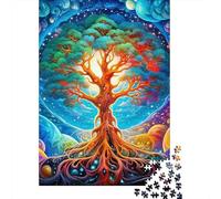 Arbre de Vie Puzzle 1000 Pièces Cadeau Unique Jeu Éduchatif Défi Jouet À De Qualité Supérieure Peinture Art pour Adultes Et Enfants 1000pcs (75x50cm)