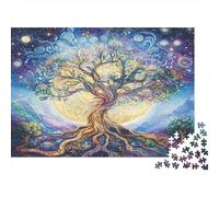 Arbre de Vie Puzzle 1000 Pièces Cadeau Unique Univers coloré Jeu Éducatif Défi Jouet À De Qualité Supérieure Peinture Art pour Adultes Enfants 1000pcs (75x50cm)
