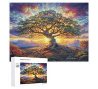 Arbre de Vie Puzzle 1000 Pièces Educa Qualité Supérieure Fleurs Plantes Arbres Jeu Éducatif 3D pour Adultes Et Enfants Décoration Intérieure Cadeau Unique Famille 500 PCS