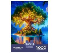 Arbre de Vie Puzzle Amusant Jeu De Société Adulte Activités Familiales Stimulantes 1000 Pièces Plantes sacrées Casse-tête Qualité Premium pour Adultes 38x26cm/1000pcs
