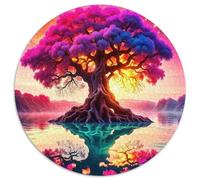 Arbre de Vie Puzzles 1000 Pieces Cadeau Unique Jeu Éduchatif Challenge Toy À De Qualité Supérieure Peinture Art pour Adultes Et Enfants À Partir De 14 Ans 1000pcs (67.5x67.5cm)
