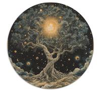 Arbre de Vie Puzzles 1000 Pieces Cadeau Unique Jeu Éduchatif Challenge Toy À De Qualité Supérieure Peinture Art pour Adultes Et Enfants 1000pcs (67.5x67.5cm)