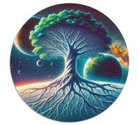 Arbre de Vie Puzzles 1000 Pièces Cadeau Unique Jeu Éduchatif Défi Jouet À De Qualité Supérieure Peinture Art pour Adultes Et Enfants À Partir De 14 Ans 1000pcs (67.5x67.5cm)