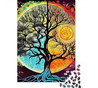 Arbre de Vie Puzzles 1000 Pieces Cadeau Unique Jeu Éduchatif Défi Jouet À De Qualité Supérieure Peinture Art pour Adultes Et Enfants À Partir De 14 Ans 1000pcs (75x50cm)