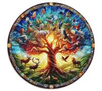 Arbre de Vie Puzzles 1000 Pièces Cadeau Unique Jeu Éduchatif Défi Jouet À De Qualité Supérieure Peinture Art pour Adultes Et Enfants À Partir De 12 Ans 1000pcs (67.5x67.5cm)