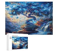 Arbre de Vie Puzzles 300 Pièces Difficile Artistique Fleurs Plantes Arbres Relaxation pour Adultes Et Enfants Jeu Éducatif 3D Décoration Intérieure Famille 300 PCS