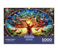 Arbre de Vie Puzzles De 1000 Pièces Jeux De Stimulants Puzzles À Pièces De Décoration Intérieure Carton 100% Recyclé Cadeaux pour Hommes pour Adultes 70x50cm/1000pcs