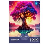 Arbre de Vie Puzzles Jeu De Puzzle Activités Familiales Stimulantes 1000 Pièces Plantes sacrées Casse-tête Qualité Premium pour Adultes Et Enfants 38x26cm/1000pcs