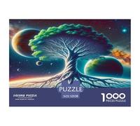 Arbre de Vie Puzzles Jeu De Puzzle Pièces Parfaitement Assorties 1000 Pieces Plantes sacrées Casse-tête Qualité Premium pour Adultes Et Enfants 52x38cm/1000pcs