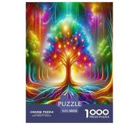 Arbre de Vie Puzzles Jeu De Société Adulte Activités Familiales Stimulantes 1000 Pièces Plantes sacrées Casse-tête Qualité Premium pour Adultes 38x26cm/1000pcs