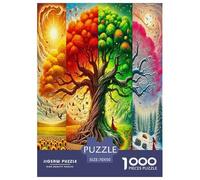Arbre de Vie Puzzles Jeu De Société Adulte Activités Familiales Stimulantes 1000 Pièces Plantes sacrées Casse-tête Qualité Premium pour Adultes 70x50cm/1000pcs
