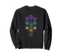 Arbre de Vie Sephiroth Chakra Arc-en-ciel Kabbale Mysticisme Sweatshirt