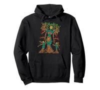 Arbre de Vie Terre Mère Floral Viking Valhalla Nord Mythes Sweat à Capuche