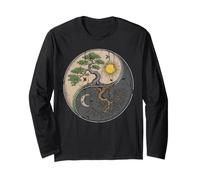 Arbre de Vie, Yin et Yang, bonsaï Japonais, Symbole Manche Longue