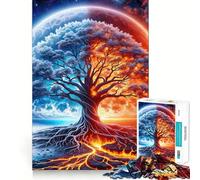 Arbre de Vie Yin Yang Puzzle de 1000 pièces pour Adultes Jeu de réflexion Découpe de précision Bords Lisses Activité relaxante à Partager en intérieur (50x75cm)