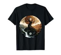 Arbre de Vie Yin Yang Taoïste Méditation Feng Shui T-Shirt