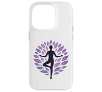 Arbre de Yoga Position Arbre de Vie Feuilles Vrksasana Coque pour iPhone 14 Pro