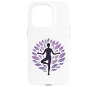 Arbre de Yoga Position Arbre de Vie Feuilles Vrksasana Coque pour iPhone 15 Pro