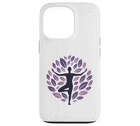 Arbre de Yoga Vrksasana Position Arbre de Vie avec Feuilles Coque pour iPhone 13 Pro