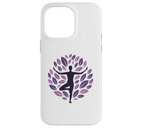 Arbre de Yoga Vrksasana Position Arbre de Vie avec Feuilles Coque pour iPhone 14 Pro Max