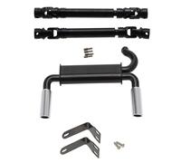 Arbre D'Entraînement Cannelé En Métal, 2 Pièces, 107-159mm Pour Empattement De 313mm, Axial Scx10 Scx10 Ii Et 1 Jeu De Tuyau D'Échappement En Métal