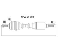 NTY NPW-CT-003 Arbre de transmission