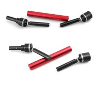 Arbre d'entraînement étendu CVD 8996x Remplacement hexadécimal de roue métallique haute performance pour TRAXXAS MAXX 2.0 V2 89076 4 WideMaxx 1/10 Pièces de mise à niveau de la (Rouge)