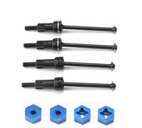 Arbre D'entraînement pour Arrma pour Mojave pour Grom 1/14 Rc Voiture Pièces De Mise À Niveau Accessoires Arbre De Transmission Avant Arrière Arbre Cvd Acier Écrou Roue Aluminium(Black)