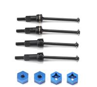 Arbre D'entraînement pour Arrma pour Mojave pour Grom 1/14 Rc Voiture Pièces Mise À Niveau Accessoires Arbre Transmission Avant Arrière Cvd Acier Écrou Roue Aluminium(Black)