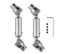 Arbre D'entraînement pour Henglong pour WPL Ural B36 B16 C14 C24 B24 MND90 pour MN99S RC Voiture Pièces Rechange Métal Avant Arrière Arbre De Transmission 2 Pièces Acier Camion(Silver)