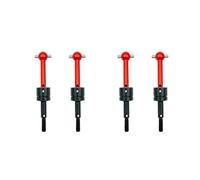 Arbre D'entraînement pour Tamiya pour TT-01 pour TT-02 TA04 1/10 RC Voiture Pièces De Mise À Niveau : Arbre Transmission À Cardan CVD en Métal pour Voiture RC 53792 Noir Et Rouge(Red,4Pcs)