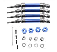 Arbre D'entraînement pour Traxxas pour Slash pour Rustler pour Stampede pour Hoss pour VXL 1/10 RC Car Upgrade Parts Bleu 4Pcs 4X4 Métal Avant Et Arrière Arbre Transmission CVD