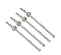 Arbre D'entraînement pour Wltoys 104001 104002 1/10 RC Cars Upgrade Accessory Metal CVD Accessories Drive Shaft 2pcs 4pcs pour Silver(4pcs)