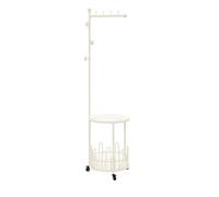 Arbre d'entrée autoportant avec paniers de rangement et roues, porte-manteau en métal, nizer à chapeau, porte-vêtements et porte-sac, support de parapluie, solution de décoration d'intérieur
