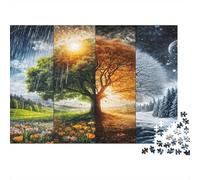 Arbre des Quatre Saisons Puzzle 1000 Pièces Educa Jouet Divertissement Créatif Décoration Intérieure intéressant Jeu Éducatif Challenge Toy Adultes & Enfants des 14 Ans 70x50cm/1000pcs