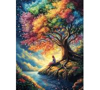 Arbre des Quatre Saisons Puzzle 500 Pièces pour Adultes Jeu De Famille Educa Qualité Supérieure Vision Artistique Relaxation Cadeau Unique Challenge 500 PCS
