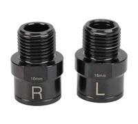 Arbre d'extension de pédale de vélo 1 Paire, Promenade Universelle 16 mm en Alliage en Alliage avec 2 Joints ajustés pour Les vélos BMX Mountain Road (Noir)
