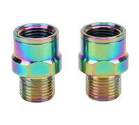 Arbre d'extension de pédale de vélo 1 Paire, Promenade Universelle 16 mm en Alliage en Alliage avec 2 Joints ajustés pour Les vélos BMX Mountain Road (Brillant)