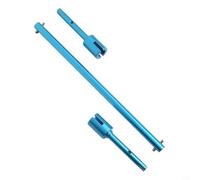 Arbre d'hélice principal en aluminium anodisé bleu pour châssis Tamiya TT02 - Kit de renforcement de transmission RC de précision (ensemble bleu)