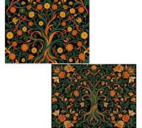 Arbre Diamond Painting,2 Pack Broderie Diamant Kit Complet 30x20cm L-5625 | Art Fantastique Diamant Painting Kit Complet,Adulte Débutant,Pont Débutant Art Set,pour Maison Décor