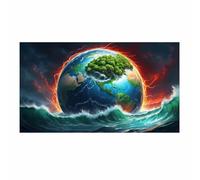Arbre Diamond Painting 5D,Vagues de la mer Foret Rond Broderie Diamond Painting Kit Complet,Kit de Peinture Diamantée DIY Pour Adulte Enfants,Grande Taille 90x190cm Décoration Murale