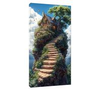 Arbre Diamond Painting Kit pour Adulte Débutant, Peinture Diamant Cabine Diamond Art Cristal Strass Point de Croix Broderie Diamant Painting Kit pour Adultes Enfants Murale Décoration 80x40cm t-7114