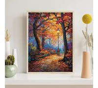 Arbre Diamond PaintingRue Peinture Diamant Adulte DIY Strass Point de Croix Peinture pour Adulte Débutant, Perle Diamant Broderie Convient Pour La Décoration Murale à La Maison 30x40cm PjY6028 S-C