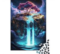 Arbre d'île Flottante 1000 Pièce Carton Extra Épais Puzzle De Bricolage Amants De Famille Jeu Amusant Et Stimulant Belle Décoration 38x26cm/1000pcs