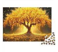 Arbre d'or Fantasy Puzzle 1000 Pièces Carton Premium pour Couples, Entraînement De Concentration, Loisir en Intérieur, Cadeau De Maison Neuve Idéal pour Couples 70x50cm/1000pcs