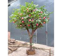 Arbre d'oranger simulé, Arbre de Kaki simulé, Combinaison de Plantes Vertes artificielles pour intérieur et extérieur, décoration pour fenêtre, aménagement paysager, Arbre factice, Plante de Sol 2M