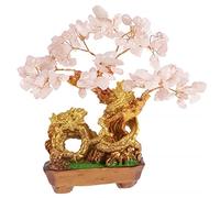 ARBRE DRAGON EN QUARTZ ROSE - Symbolisme Amour et Fortune