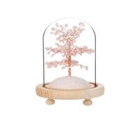 Arbre du Bonheur sous cloche Quartz Rose