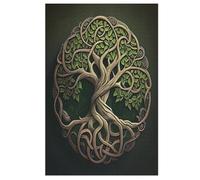 Arbre du Monde of Life 1000 Pièces Puzzle en Bois pour Adultes Enfants, Puzzles Impossible, Jeu D'adresse pour Toute La Famille, （78×53cm）